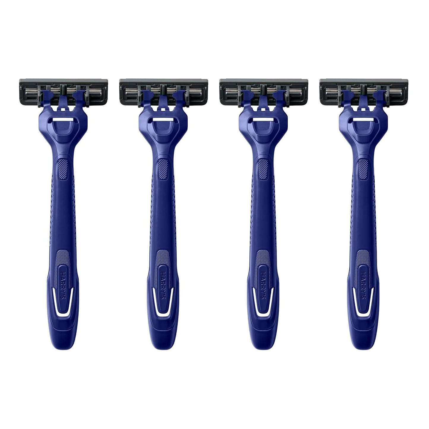 Men's Disposable Razors, 3-Blade Razors with Lubricating Strip and Pivoting Head (4 Count)