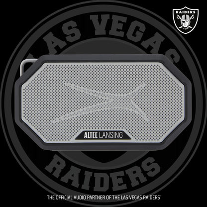 Altec Lansing x Las Vegas Raiders - Draagbare Bluetooth-luidspreker HYDRAMINI 2.0, IP67 Waterdig, 8W Uitset, 12h Speeltyd, USB-C Vinnig Laai, Stemassistent-integrasie (Las Vegas Raiders)