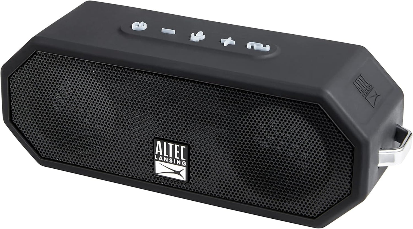 Altec Lansing LifeJacket H2O 4 - Waterdigte Bluetooth Luidspreker, Duursame & Draagbare Luidspreker met Stemassistent, 10 Uur Batterylewe & 100 Voet Bereik, Swart