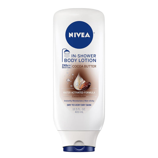 NIVEA Kakao Botter Onder Stort Liggaamroom, Liggaamroom vir Droë Vel, 400 ml (Pak van 3)