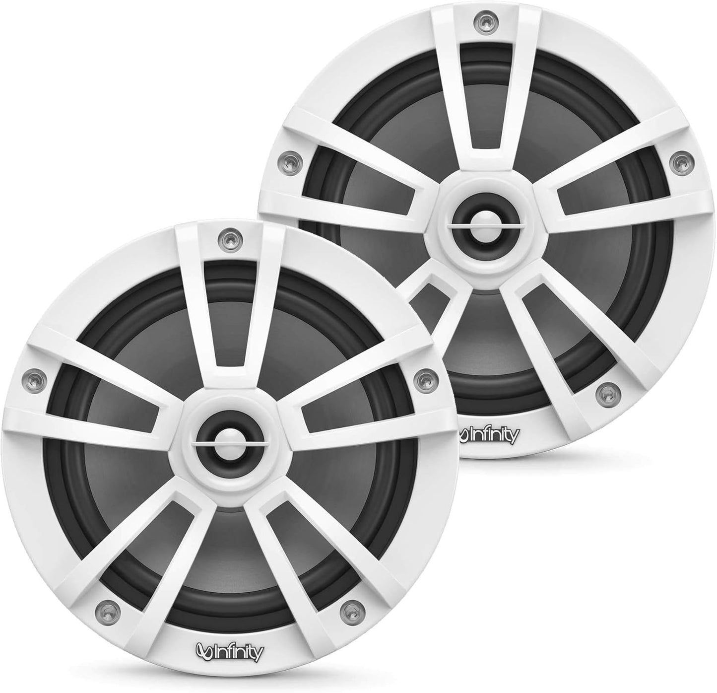 Infinity 6.5" 2-Way 225W Water Resistant Coaxial Marine Boat Car Audio Stereo Speakers