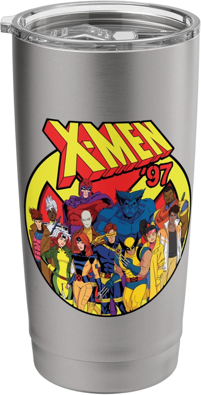 Marvel Studios X-Men '97 Animated Series Team and Title Logo Stainless Steel Insulated Tumbler