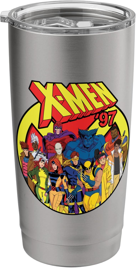 Marvel Studios X-Men '97 Animated Series Team and Title Logo Stainless Steel Insulated Tumbler