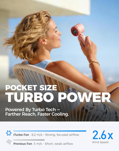 Mini Handheld Turbowaaier 4000mAh 3-in-1 Draagbaar - Pienk