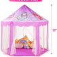 Monobeach Princess Tent Girls Unicorn Large Playhouse Kids Castle Play Tent with Star Lights Gift Toy for Children Indoor and Outdoor Games, 55'' x 53'' (DxH)