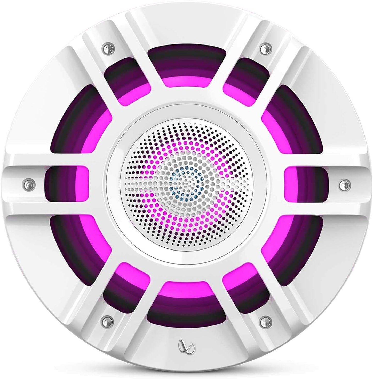 Infinity Kappa Marine Series White 8" Premium 3-Way RGB LED Convertible Speakers - White