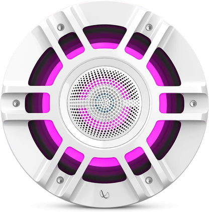 Infinity Kappa Marine Series White 8" Premium 3-Way RGB LED Convertible Speakers - White