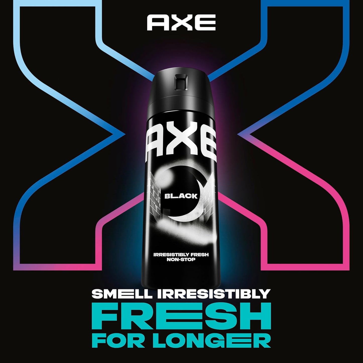 AXE Body Spray Deodorant for Men Black for Long Lasting Odor Protection Frozen Pear & Sandalwood (4.0 oz) Pack of 2