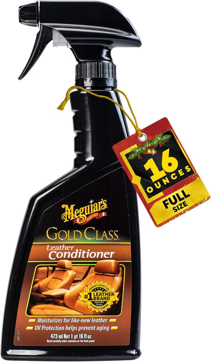 Meguiar's Gold Class Leersproei - Premium Motorleerversorger - Beskerm Jou Motor se Sitplekke teen Kraking, Vervaging en Uitdroging - Hou Dit Nuut Lyk en Voel, 16 Oz