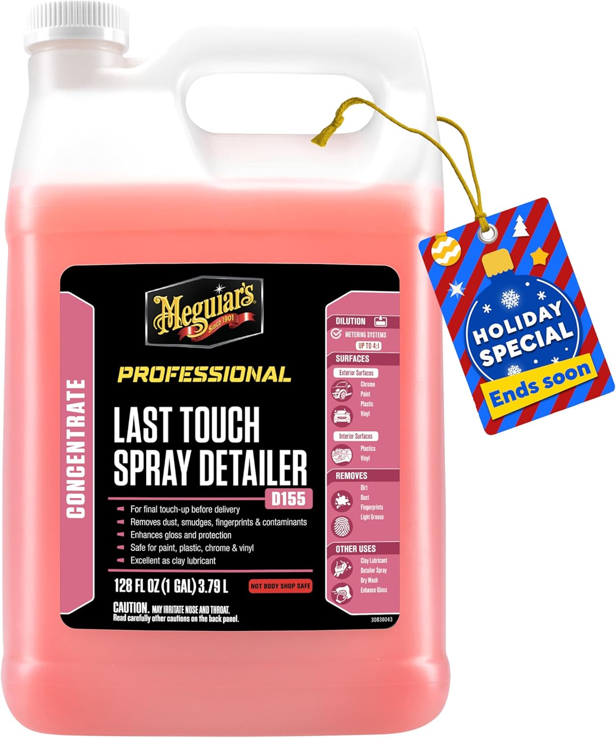 Meguiar's Last Touch Spray Detailer Verwyder Stof, Vlekke, Vingerafdrukke Verhoog Beskerming, (1 Gallon)