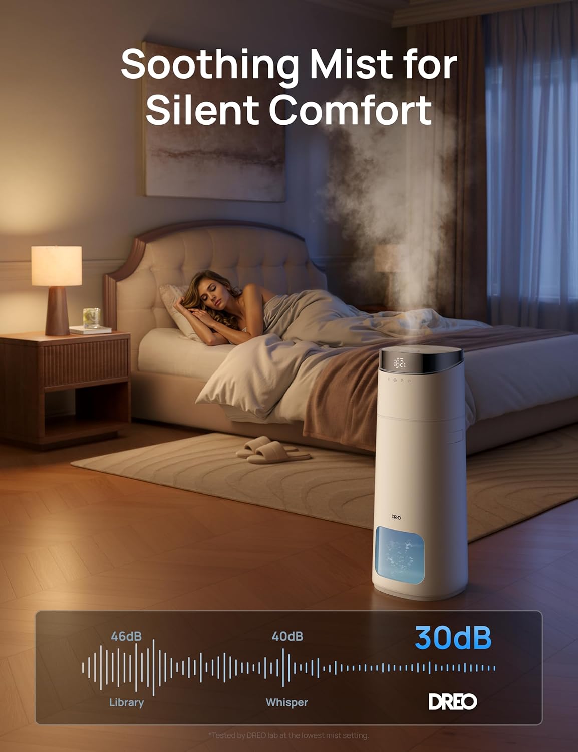16L Slim Bevochtiger Groot Kamer 1000 vt², 130H Kouemis Lugbevochtigers Bo-vul, Afstandbeheer/Raak/Stem & APP-beheer, Selfreinigende Tenk, 30dB, RGB Lig - Wit