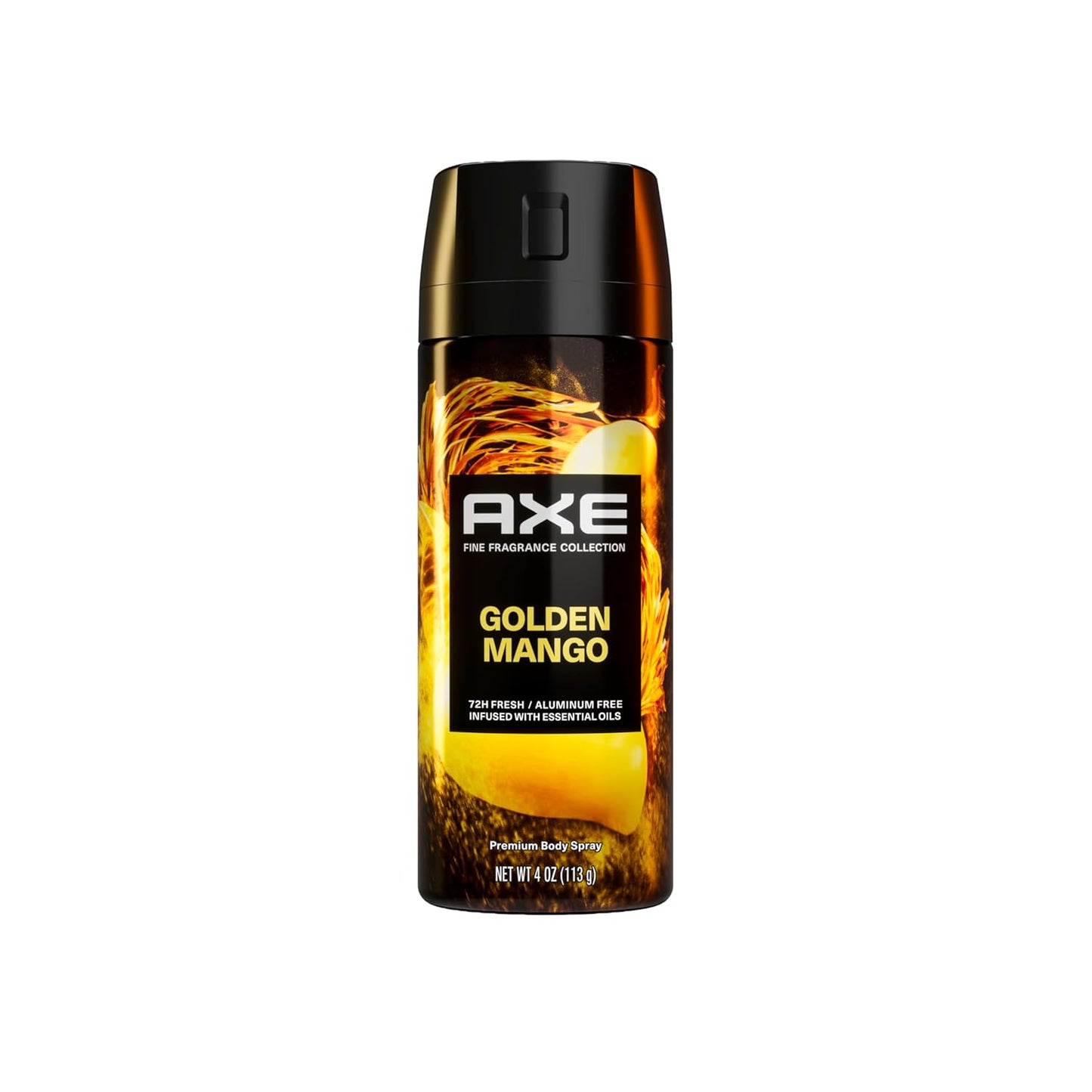 AXE Fine Fragrance Collection Premium Deodorant Body Spray for Men - Golden Mango 72H Odor Protection - 4 oz (Pack of 2)