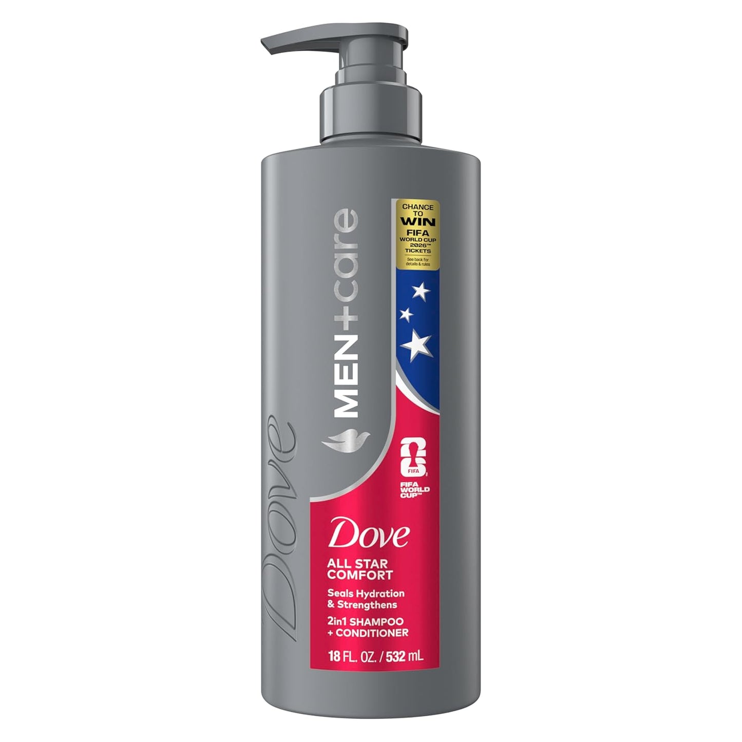 DOVE MEN + CARE Hair Care All Star Comfort to Seal Hydration & Strengthen Hair, 18 Fl oz (2 CT)