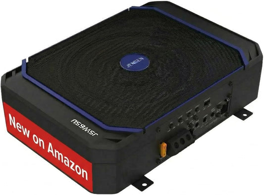 JSW65U Powerful 600W 6.5 Inches Compact UnderSeat Amplified Subwoofer Class D Design for Efficient Power Usage | Remote Bass Control