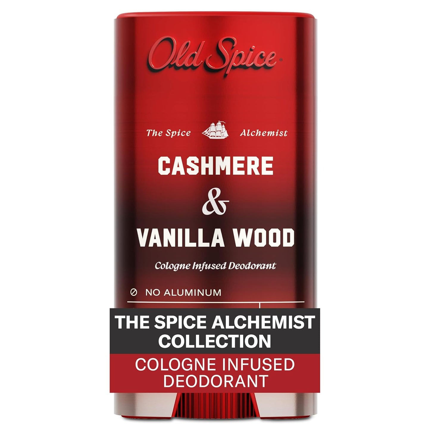 Old Spice Aluminum Free Deodorant for Men, The Spice Alchemist Collection, 24/7 Cologne Infused Scent - Cashmere + Vanilla Wood Scent