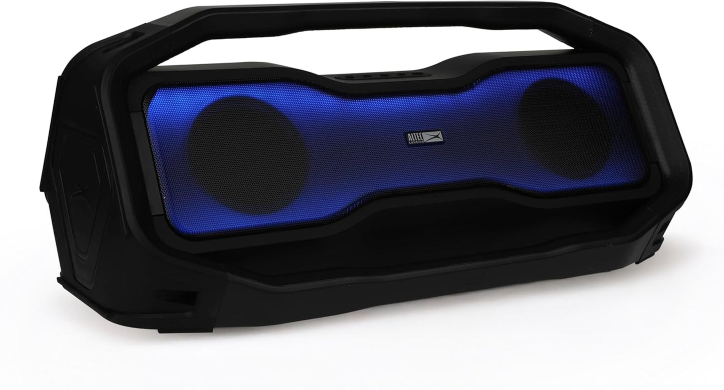 Altec Lansing Rockbox XL 2.0 Draagbare Bluetooth Draadlose Luidsprekers met LED-ligte, IP67 Waterdig en Duursaam vir Buitelug, 20 Uur Battery met Toepbeheer