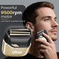 Electric Razor for Men, Foil Shaver with 2 Foil Heads, IPX7 Waterproof Electric Shaver, Wet Dry Cordless Razor, Chargeable&Portable Shavers for Men, Gold