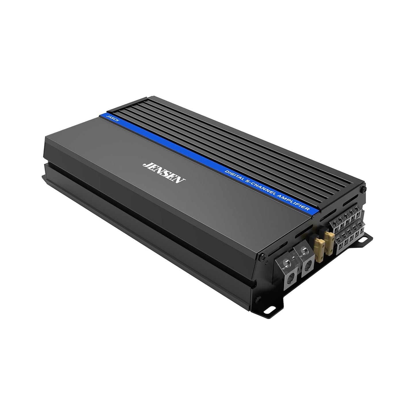 JA-Series JA5CH High Performance Class-D Bridgeable 5-Channel Car Audio Amplifier 1,500 Watts Peak Power | Efficient Compact Design