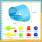 Beach Tent with Beach Sand Toys Pop Up Portable Shade Pool UPF50+ UV Protection Sun Shelter for Infant with Easy Set Up Canopy (Blue with Toys)
