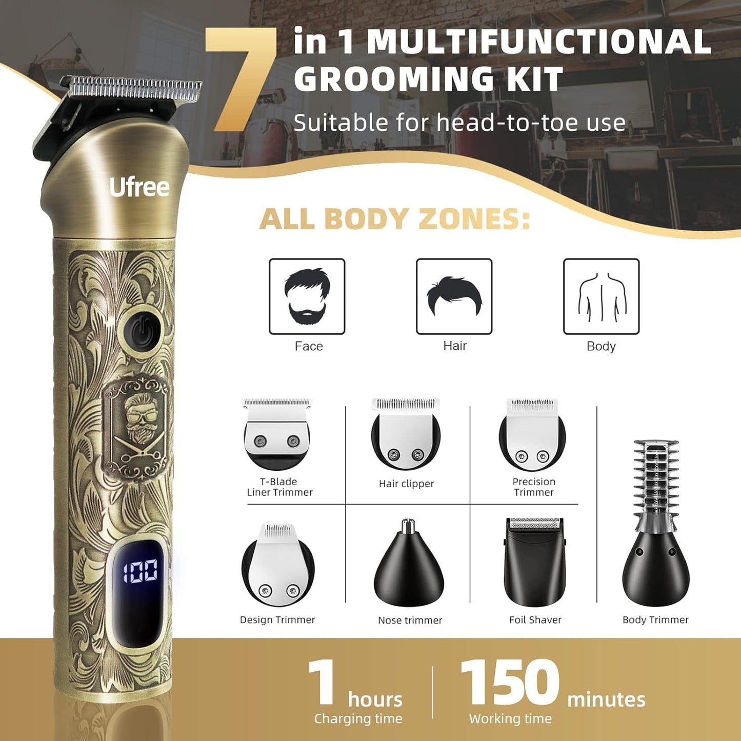 Beard Trimmer and Foil Shaver Set