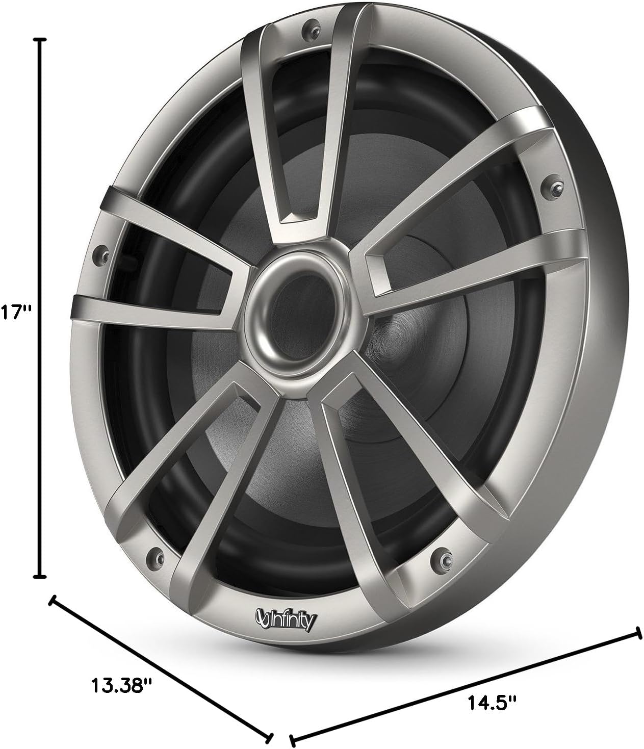Infinity 1022 MLT 10 Inch Marine RGB LED Subwoofer - Titanium
