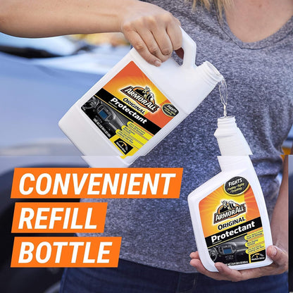 Armor All Car Protectant-hervulling, motorbinnekantreiniger met UV-beskerming - (128 Vl Oz) Wit