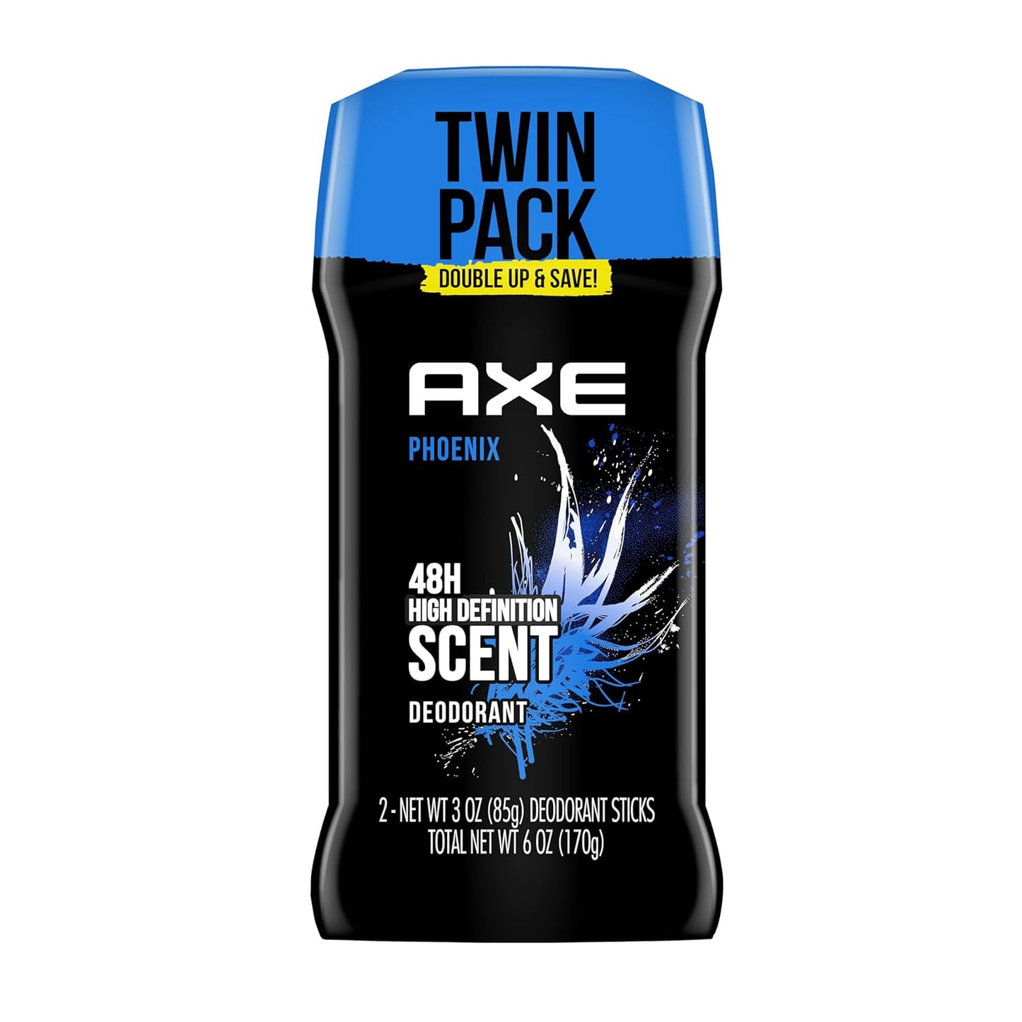 AXE Dual Action Deodorant Stick For Long Lasting Odor Protection, Phoenix Crushed Mint & Rosemary Scent - 3oz (Pack of 2)