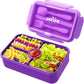 Lunch Box Kids Bento Box - Leakproof 4 Compartments Food Containers w Utensils - Purple