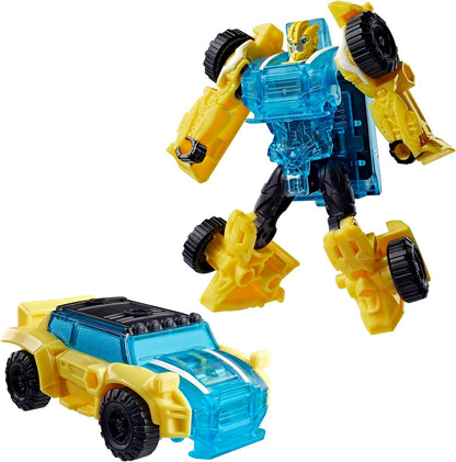 Transformers CYBERWORLD Bumblebee Cyber Changers Energon Surge 4-Inch Action Figure Quick Change to Car Mode - Robot Toys (Kids 6+)