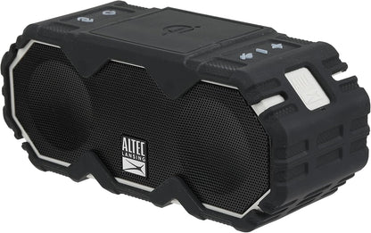 Altec Lansing Mini LifeJacket Jolt Bluetooth-luidspreker met Qi, draadloos, waterdig, draagbaar, luidsprekers, harde volume, sterkte bas, ryk stereostelsel, mikrofoon, 16 uur battery, 30 m reikafstand, grys