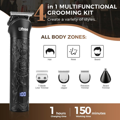 Beard Trimmer for Men, Foil Shaver Electric Razor, Shavers for Body Face Nose Ear, Cordless Hair Trimmer, Professional Hair Clippers, Mustache Grooming Kit Birthday Gifts for Men