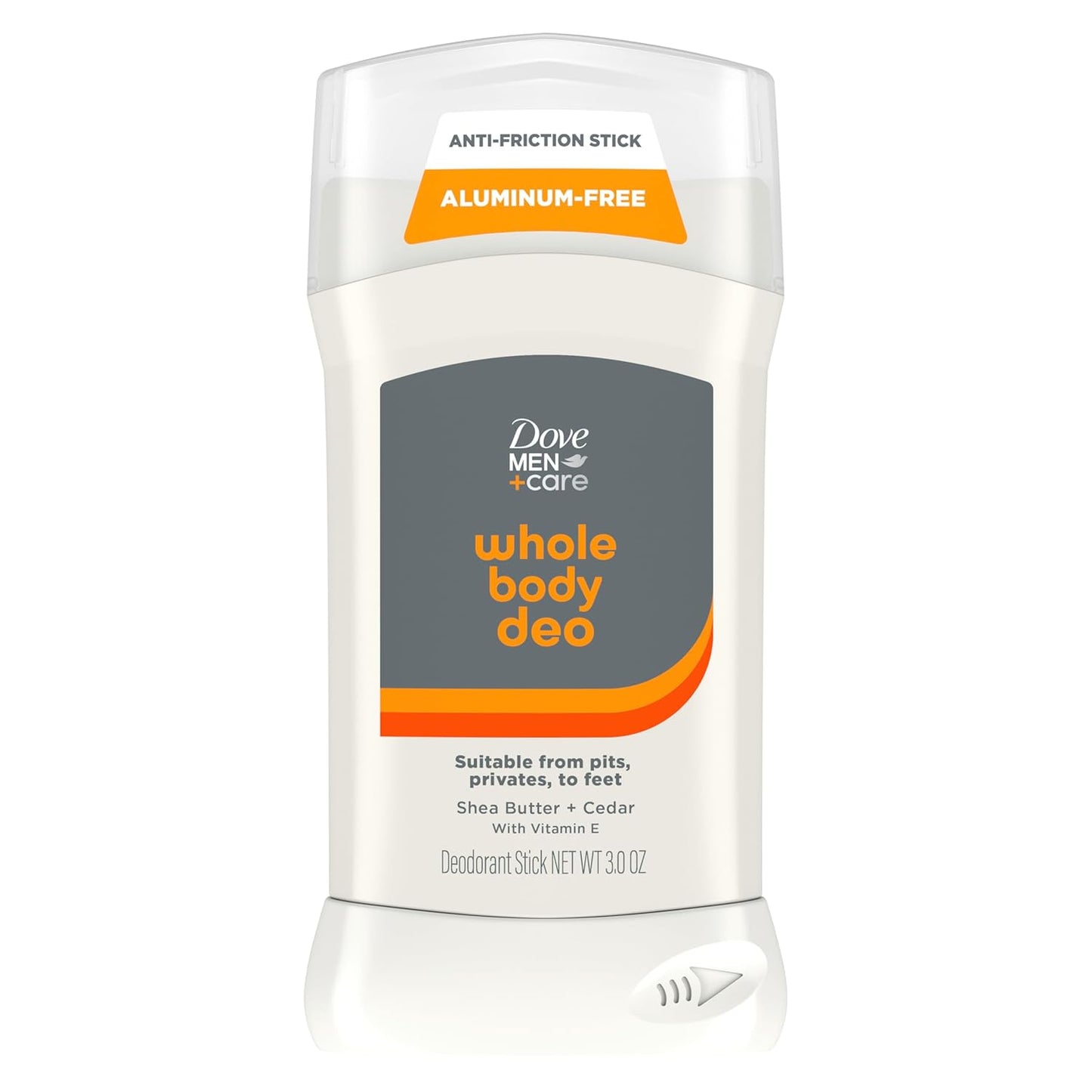 DOVE MEN + CARE Whole Body Deodorant Shea Butter & Cedar For 72H Odor Protection - 3 oz (Pack of 2)