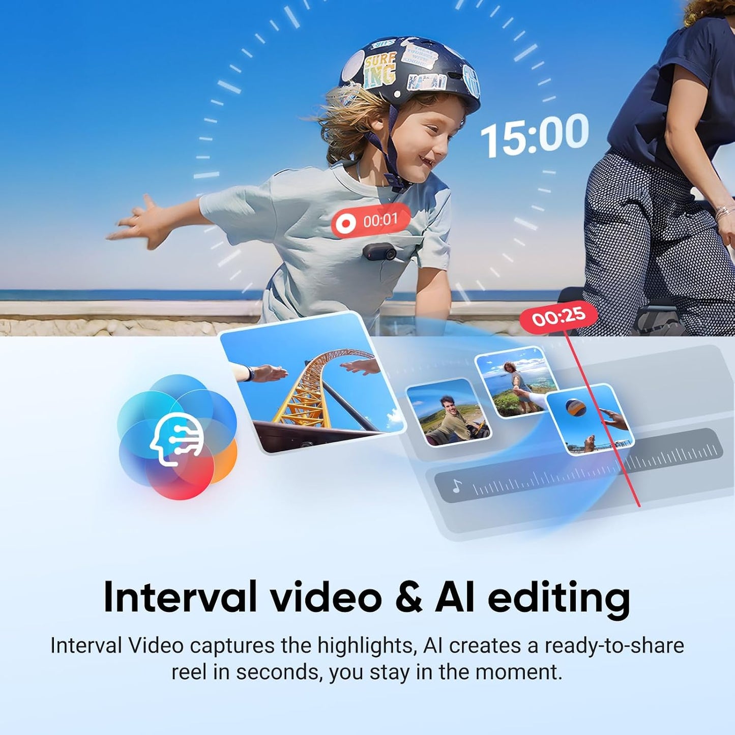 Insta360 GO 3S - 64 GB Black 4K Tiny Portable Vlogging Camera, Hands-Free POVs, Mount Anywhere, 140 Min Battery Life, 10m Waterproof, Pet POV
