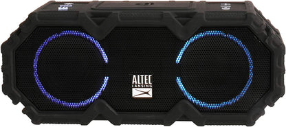 Altec Lansing LifeJacket Jolt - Waterdigte Bluetooth-luidspreker, Duursame en Draagbare Luidspreker met Qi Draadlose Laai en Stemassistent, Swart met Liggie