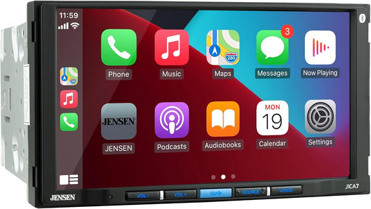 Double DIN 7" Apple CarPlay Android Auto Touchscreen Car Stereo Bluetooth Hands Free Calling & Music Streaming Backup Camera Input ready