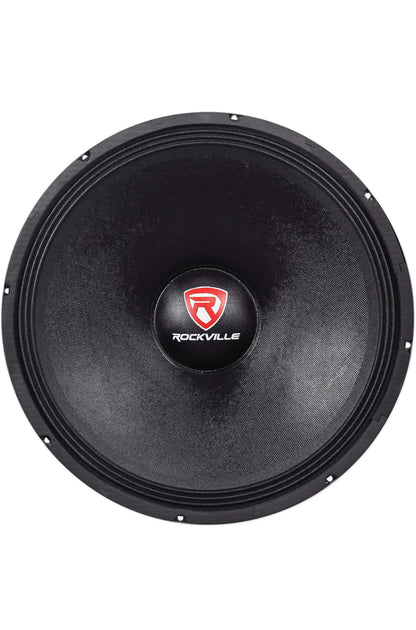 Rockville RVW1800P8 1800W 18" Rou DJ Subwoofer 8 Ohm, Hoë Kraghantering, Diep Basreaksie, Duursame Konstruksie, vir Professionele DJ's en Regstreekse Klank