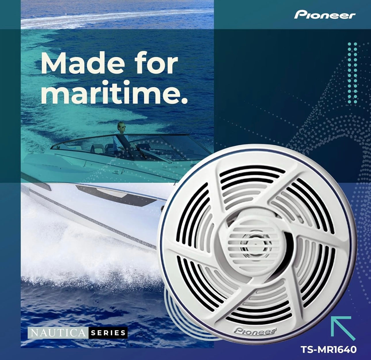 Pioneer Mobile TS-MR1640 6.5-Inch 2-Way Marine Speakers - (PAIR)