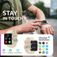 2025 New Upgraded Smart Watch for iPhone & Android, 1.83" Fitness Tracker Bluetooth, IP68 Waterproof Sleep Monitor - Gold