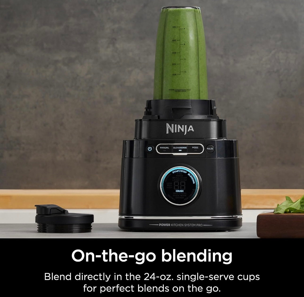 Ninja All-in-One Blender & Food Processor BlendSense Intelligence for Perfectly Smooth Results 1800 Watt - Black TB401