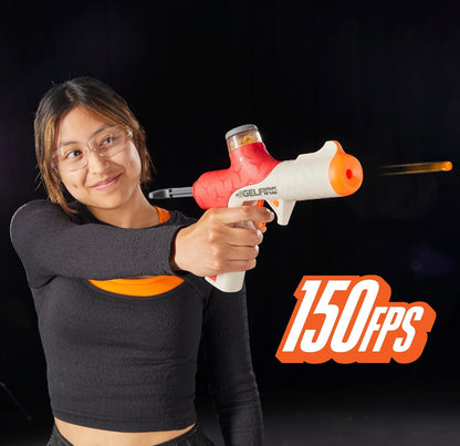 Nerf Pro Gelfire Twist Shot Blaster, 150 FPS, 5,000 Gelfire Rounds, T-Pull Priming, Integrated 80 Round Hopper, Eyewear, Ages 14+