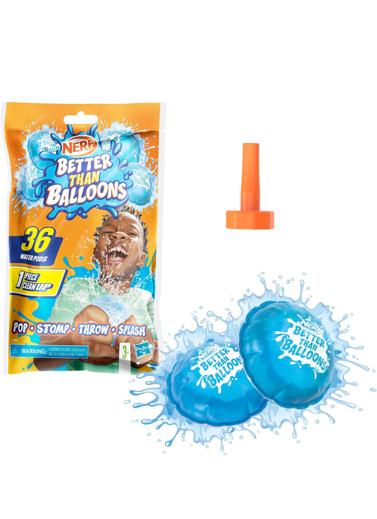 NERF Better Than Balloons Water Toys, Easy 1 Piece Clean Up, 36 Pods, Lots of Ways to Play, Backyard Water Fun - (Ages 3+)