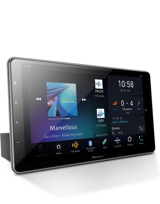 Pioneer 10.1" HD Touchscreen Floating Display Car Stereo Digital Multimedia Receiver, Wireless CarPlay & Android Auto, Amazon Alexa Built-In, Bluetooth, FLAC, Backup Cam, HD Radio
