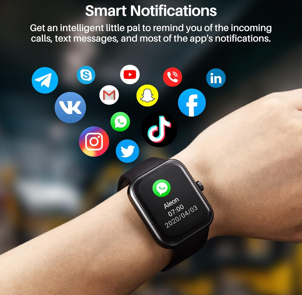 S2 1.69" Smart Watch Alexa Built-in Fitness Tracker w/ Heart Rate and Blood Oxygen Monitor, Sleep Monitor Waterproof