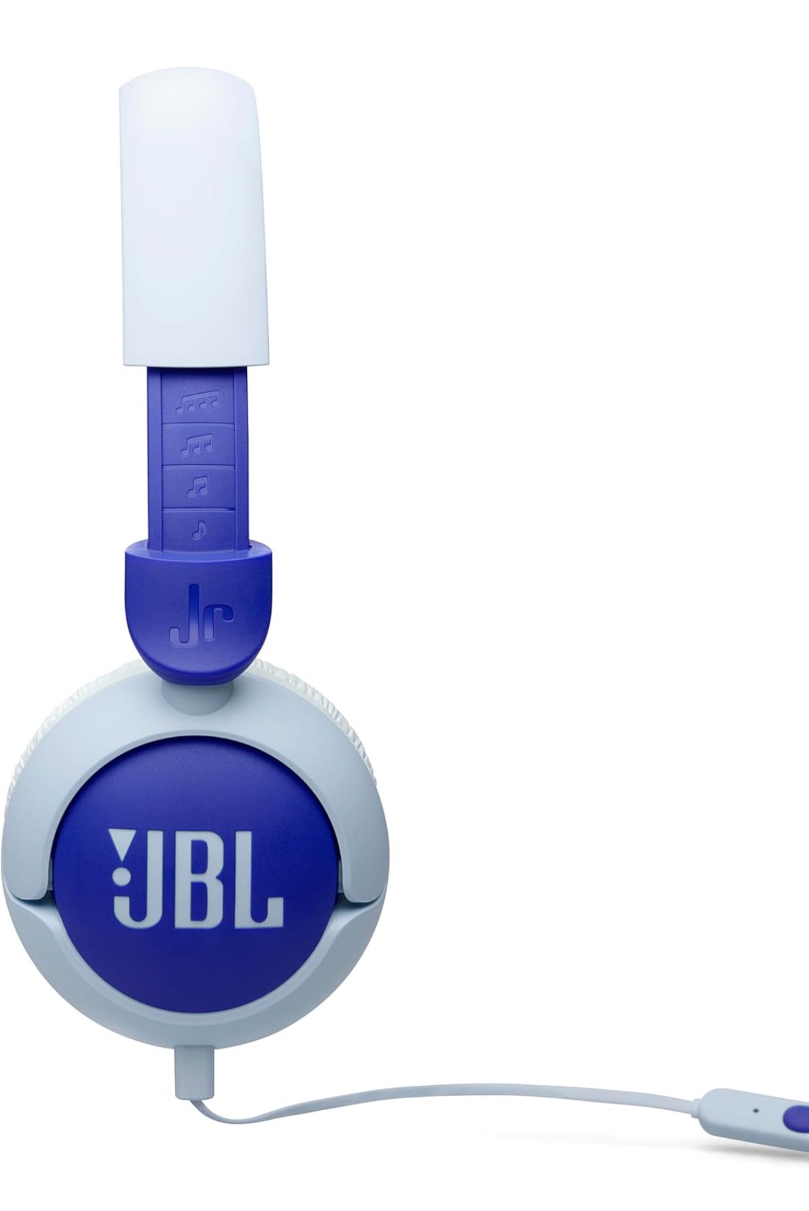 JBL Junior 320 - Wired on-Ear Kids Headphones Safe Sound (<85dB), Built-in mic, Fit for Kids and Customizable with Included Stickers (Blue)