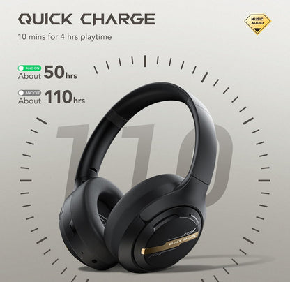 Black Shark JoyBuds Max Aktiewe Geraasdempende Oorfone, 50H Speeltyd Koordlose Oor-oorfone met Mikrofoon, Bluetooth (Swart)