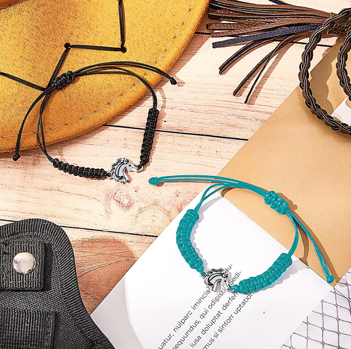 2 Stuks Perdebyt Sjarme Armband Juweliersware Verstelbare Slangsjarme Armbande vir Tiener Meisies Seuns