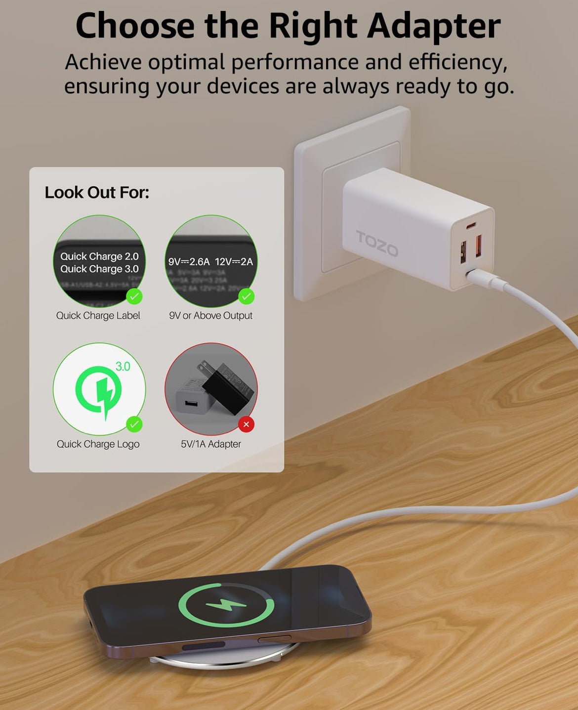 New Anti-Slip Wireless Charger 15W Max Fast Charging Pad Compatible w/ iPhone,Samsung Galaxy - White Silver