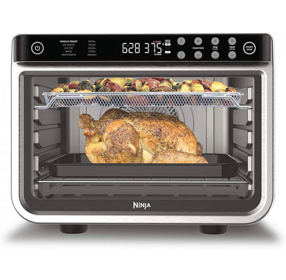 Ninja Air Fryer en Toaster Oven, Foodi Series, XL Pro Air Oven Kombuistoonbank Konveksie, 10-in-1 Funksies - 1800 Watt Vlekvrye Staal (DT201)
