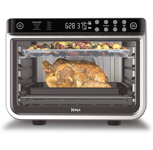 Ninja Air Fryer en Toaster Oven, Foodi Series, XL Pro Air Oven Kombuistoonbank Konveksie, 10-in-1 Funksies - 1800 Watt Vlekvrye Staal (DT201)
