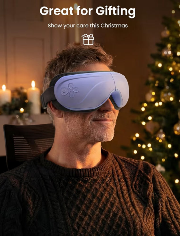 Eyeris 2 Eye Massager w/ Heat Face Massager, Heated Eye Mask for Improve Sleep - (Purple)